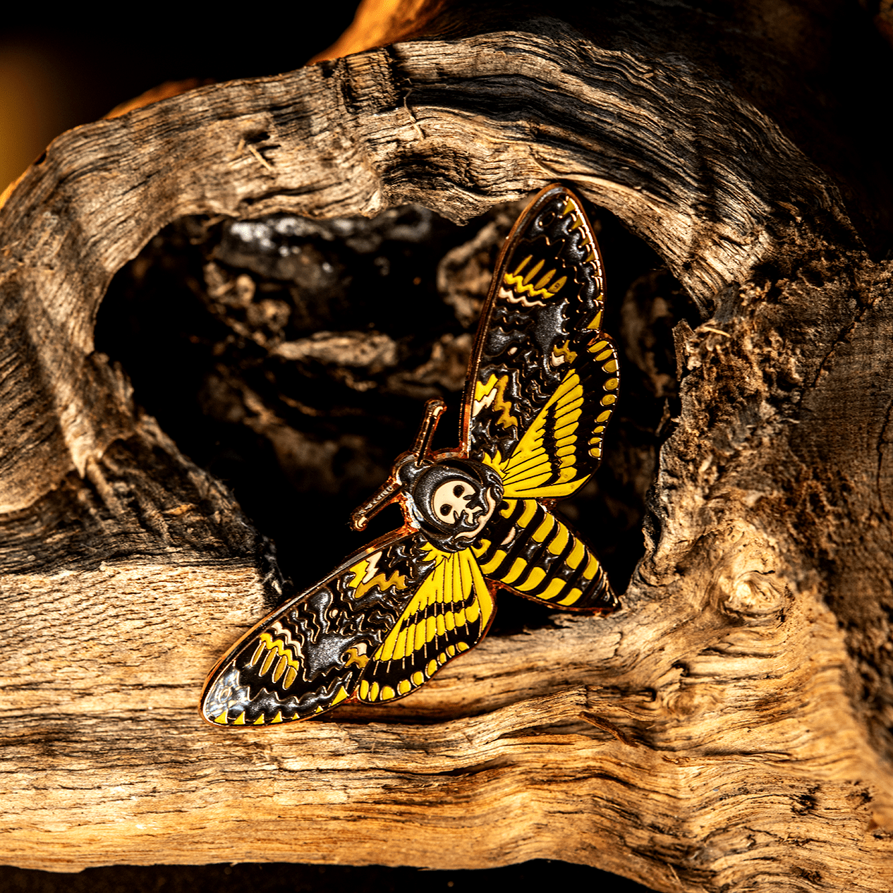 Death's Head Hawkmoth Enamel Pin by The Roving House