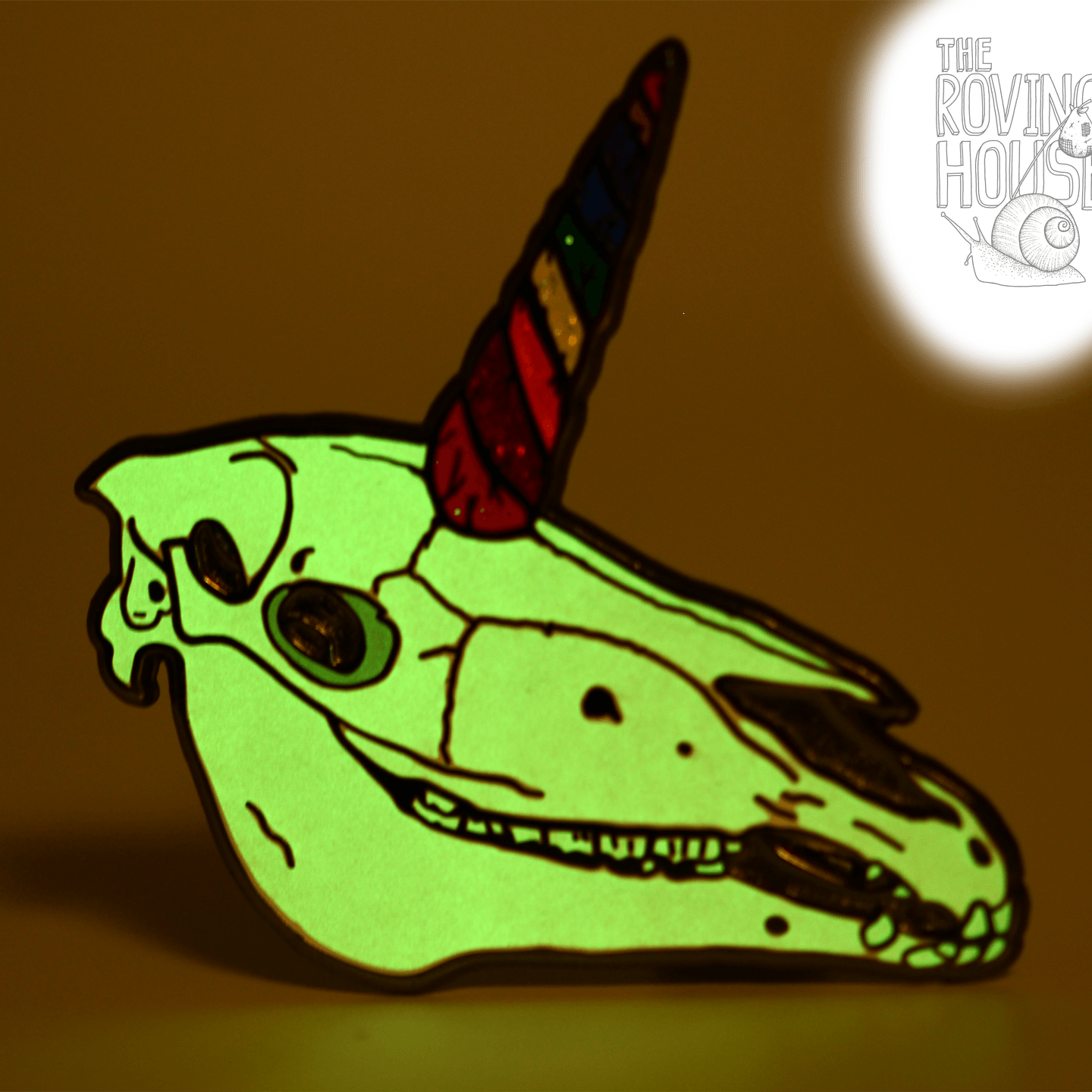 Unicorn Skull Enamel Pin by The Roving House