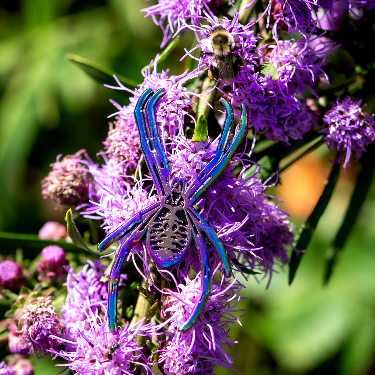 Argiope Spider Anodized Pin | "Midnight Rainbow" by The Roving House