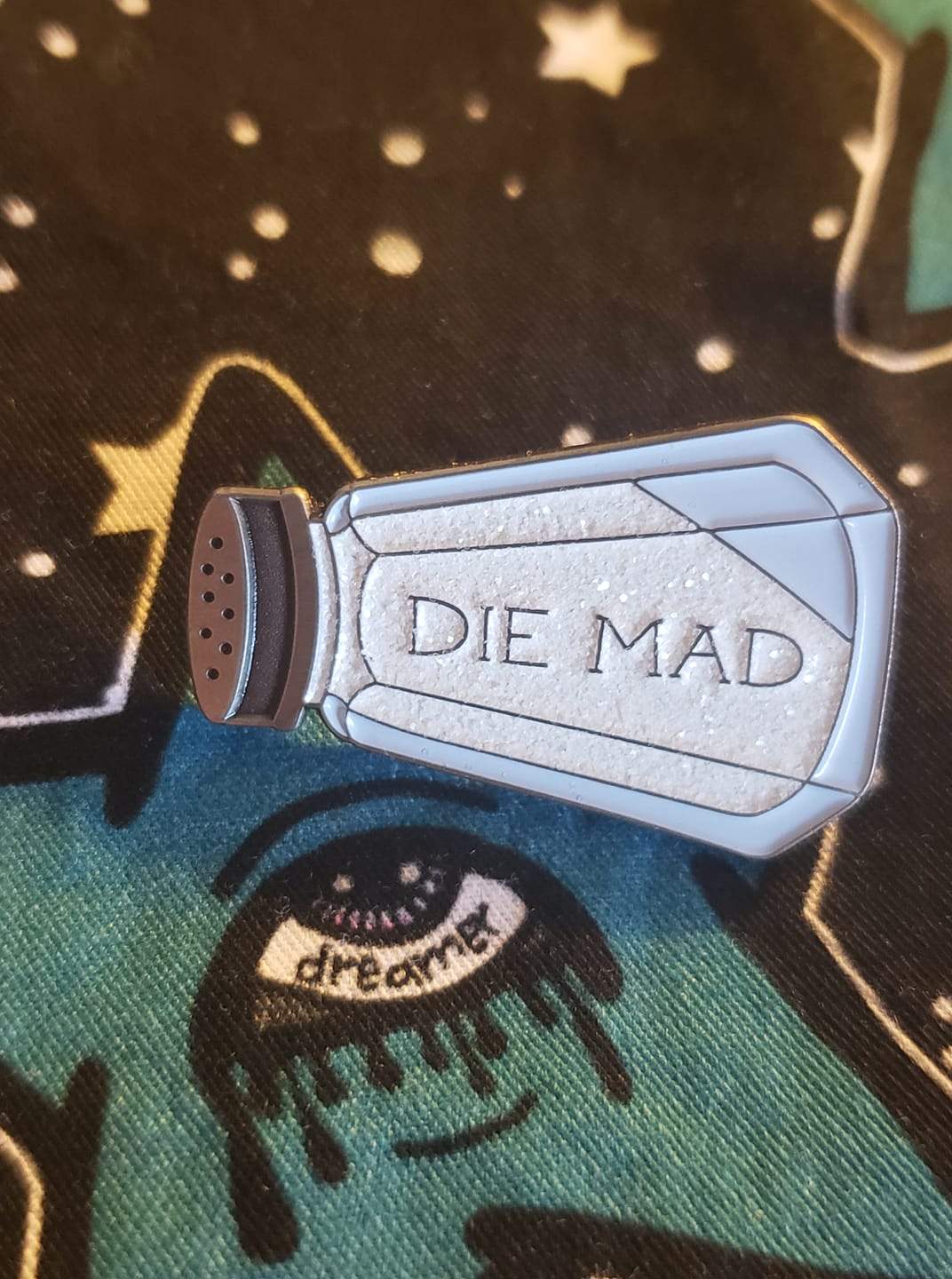 Die Mad Salt Shaker Enamel Pin