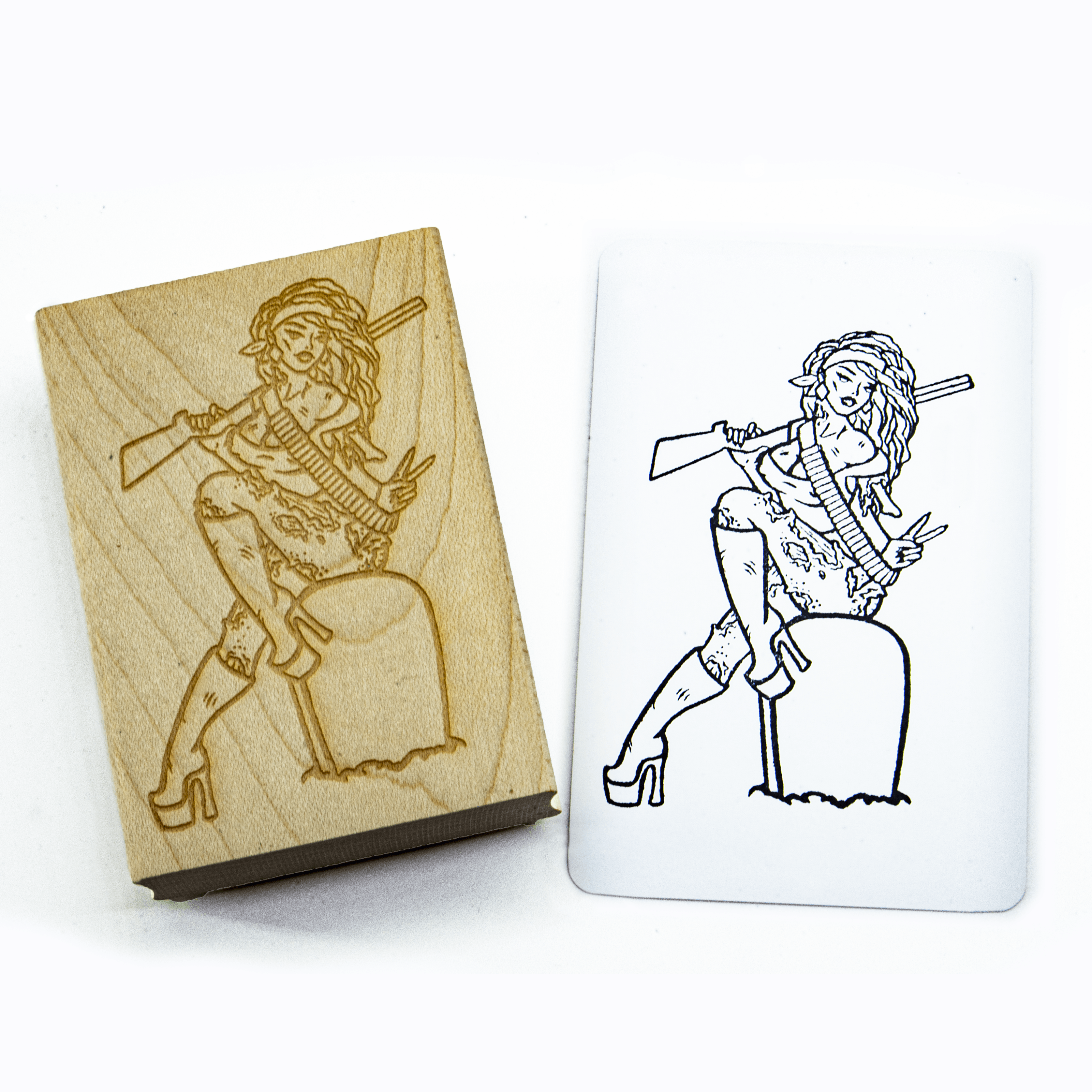 Hot Zombie Stamp Block