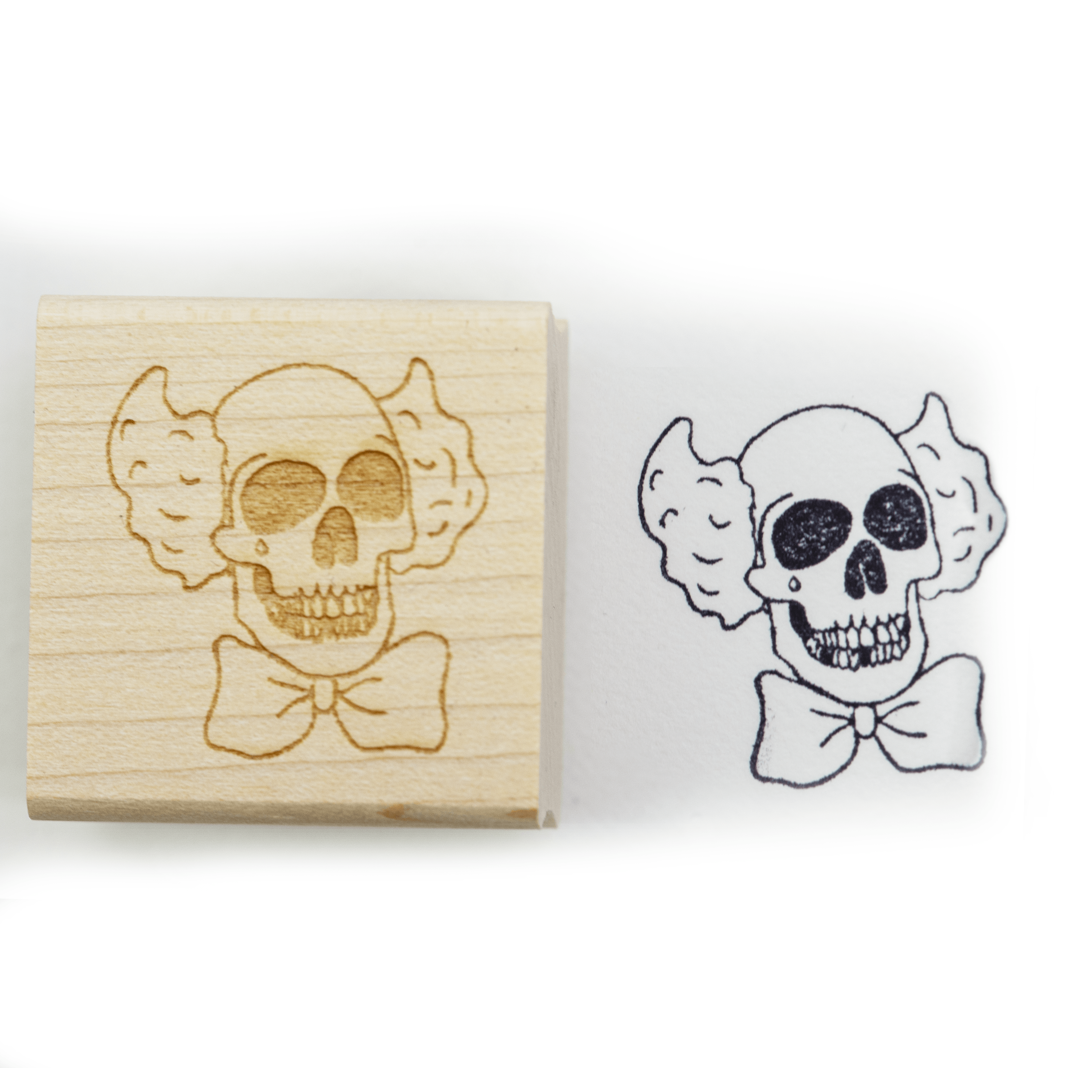 Clown Skull 3 Stamp Block