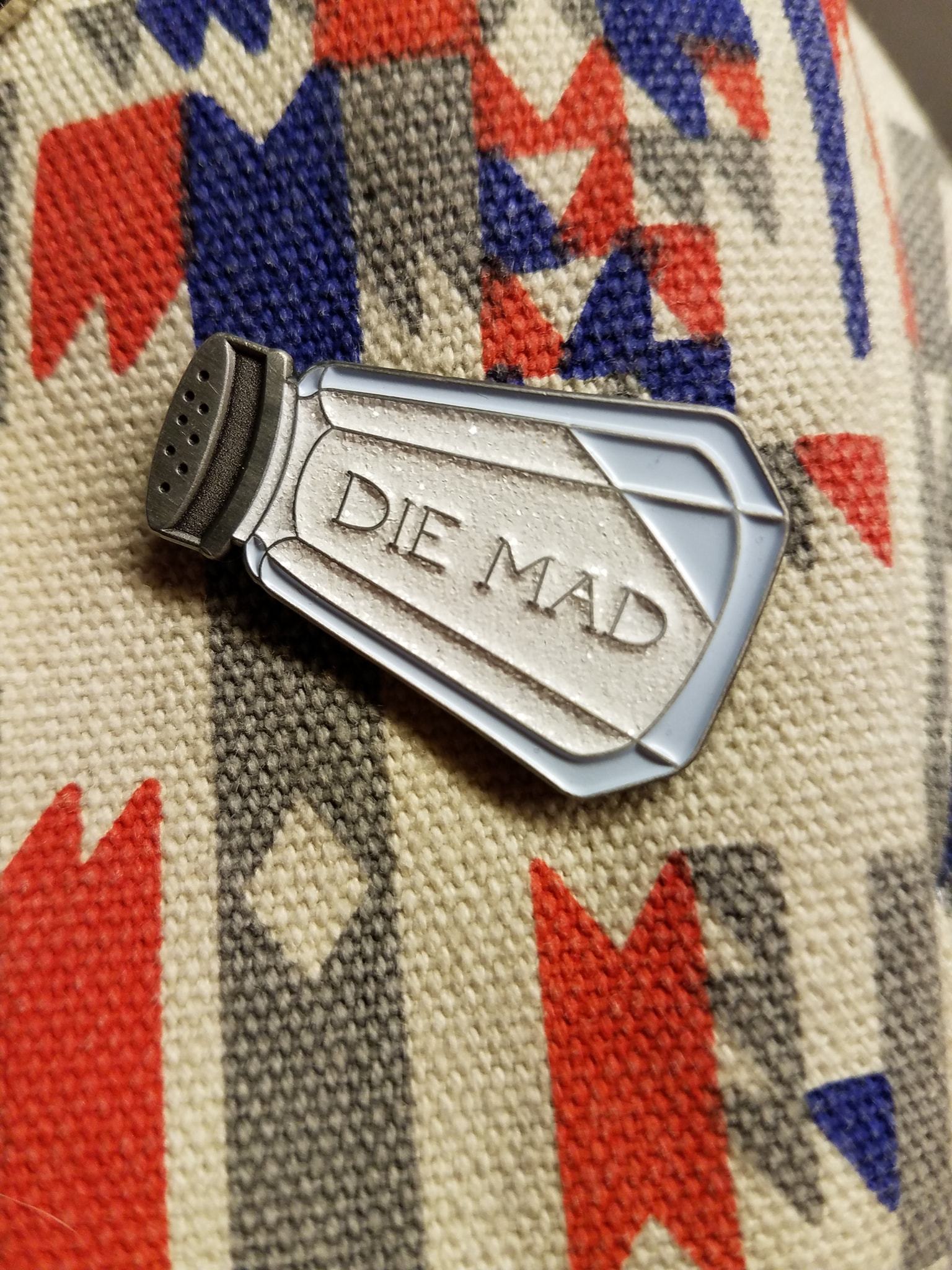 Die Mad Salt Shaker Enamel Pin