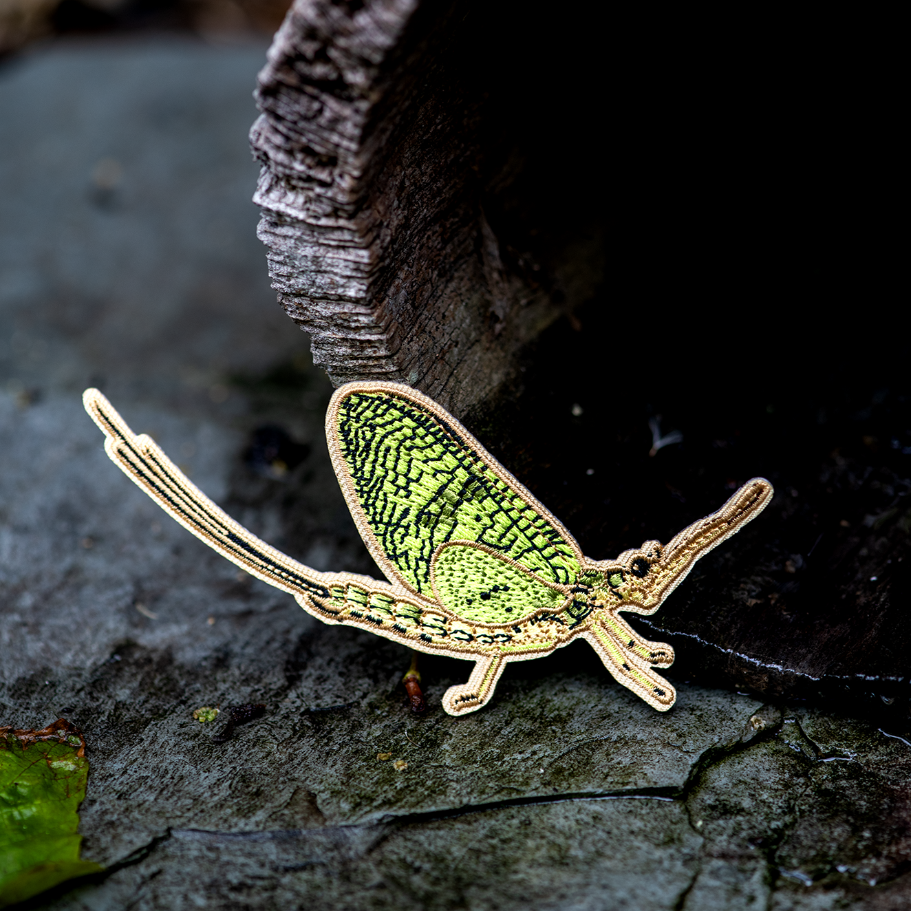 Green Drake Mayfly Iron-on Patch