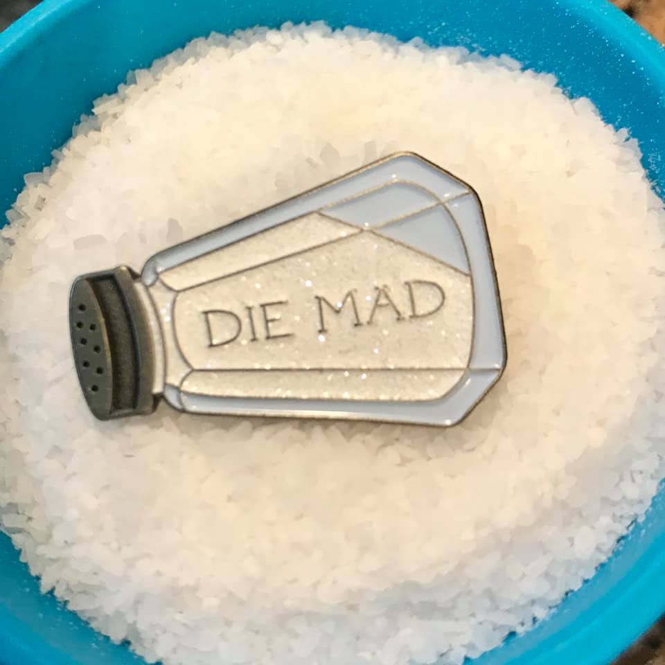 Die Mad Salt Shaker Enamel Pin
