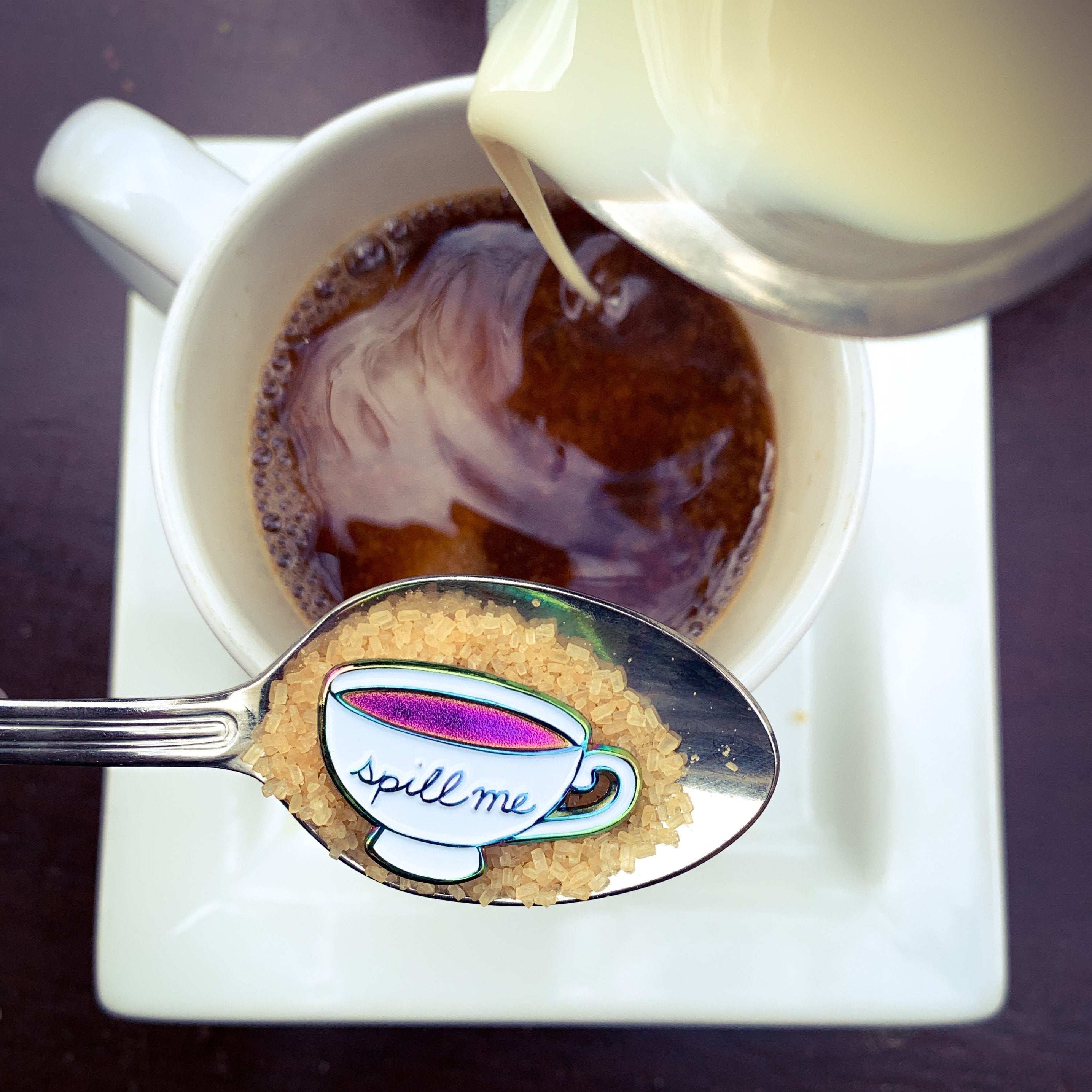 “Spill Me” Anodized Teacup Pin