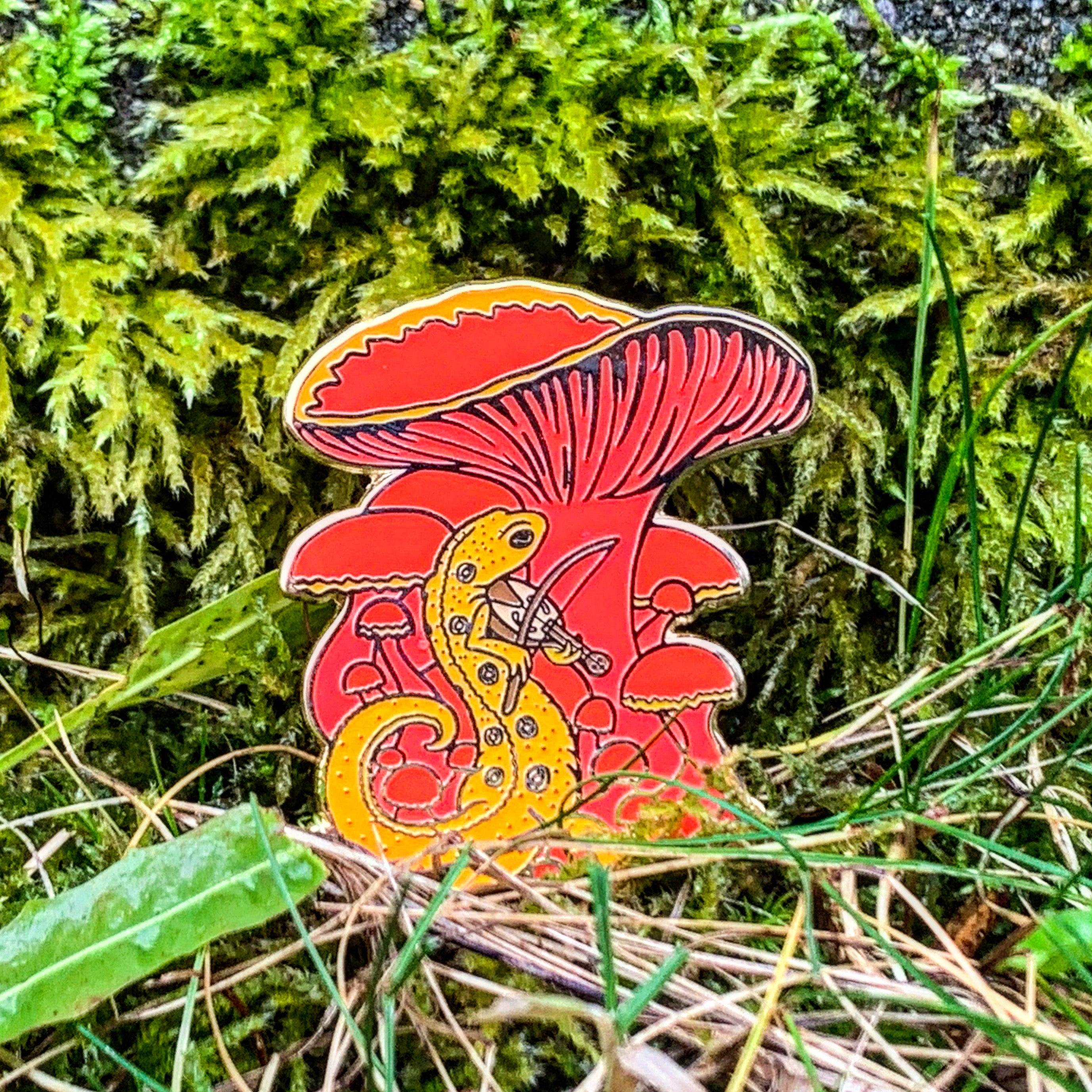 The Traveling Viellest | Red Eft Newt Enamel Pin