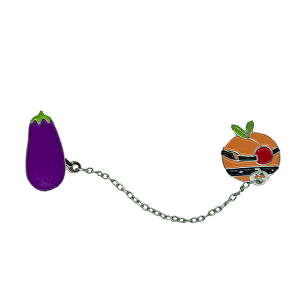 🍆 ⛓ 🍑 Forbidden Fruit Pin Set