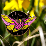 Rosy Maple Moth Pin by The Roving House