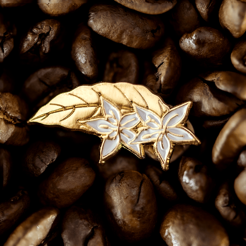 Coffee Flower Enamel Pin by The Roving House