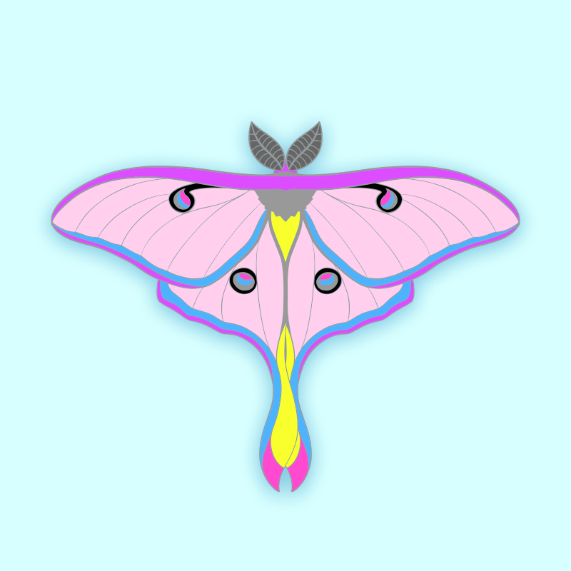 Luna Moth Enamel Pin | "Dollhouse" by The Roving House