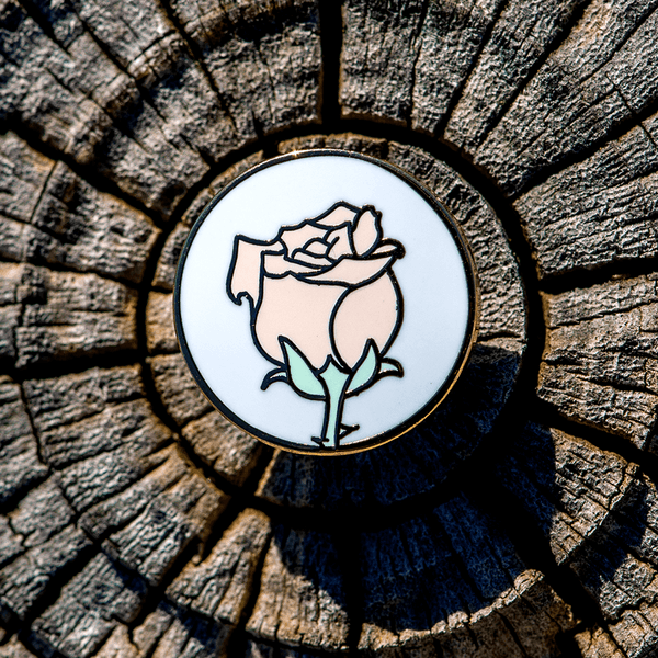Spring Rose Enamel Pin by The Roving House